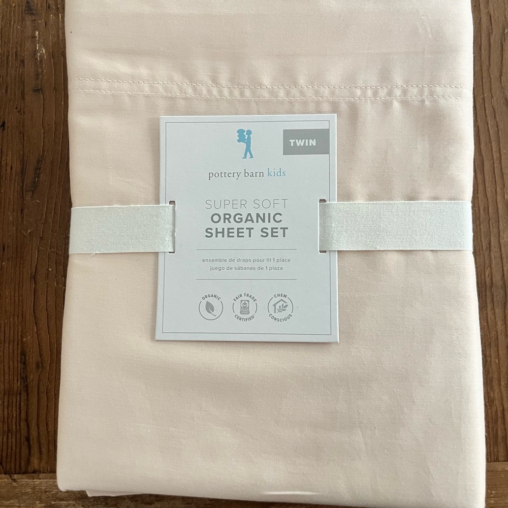 Pottery Barn Kids Blush Organic Sheet Set